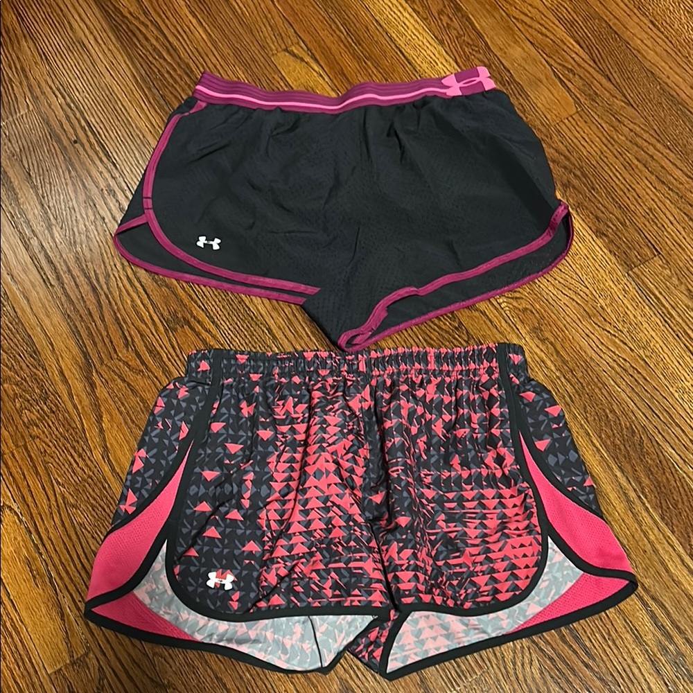 Under Armour Women's Running Shorts - Black and Pink